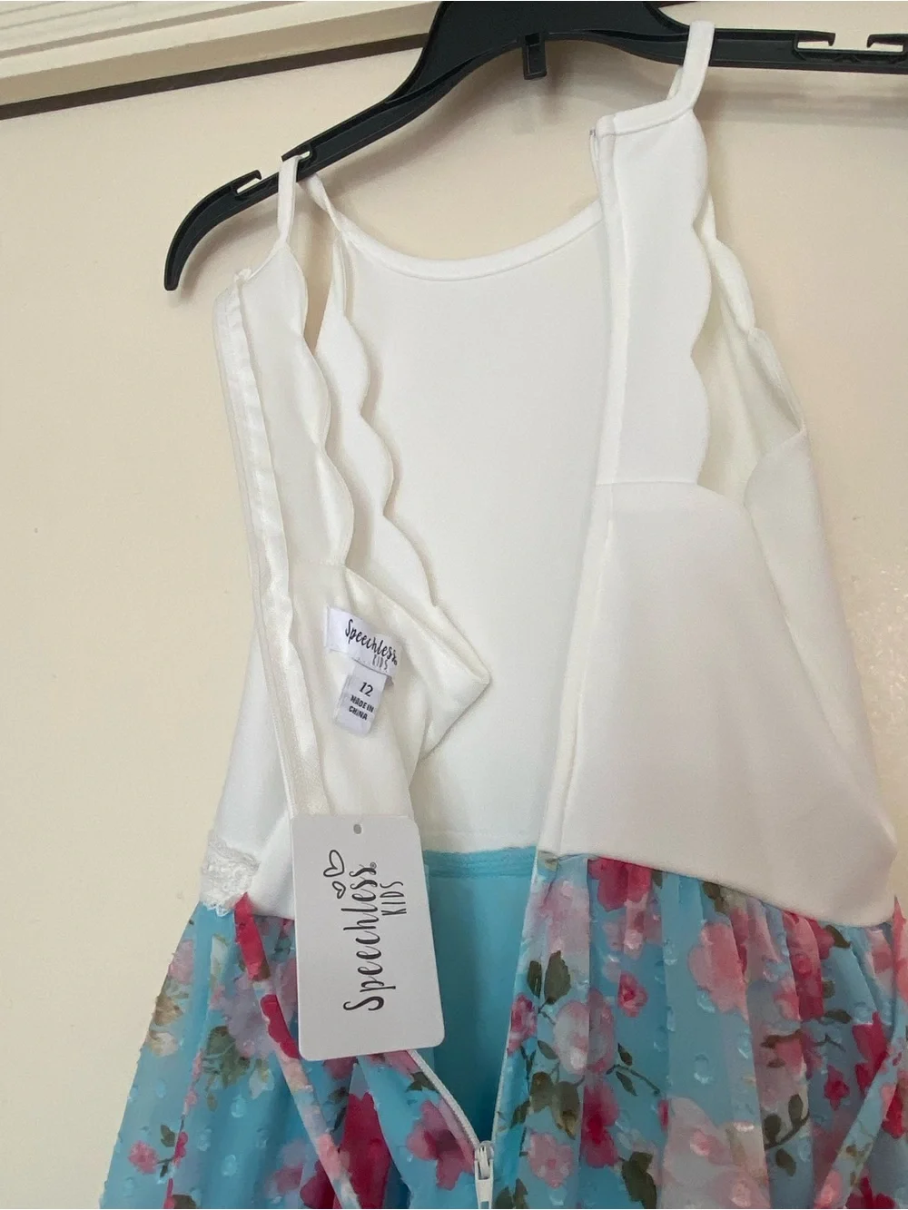 Speechless White and Aqua Floral Dress